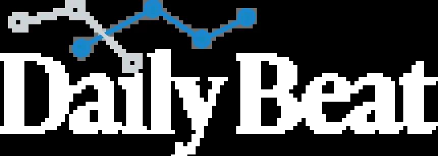 daily beat logo with graphical bars above lettering